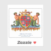 Wapenstaart van Cagliari, Button van Sardinië Sticker (Vel)