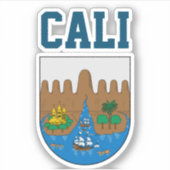 Wapenstaart van Cali, Colombia Sticker (Voorkant)