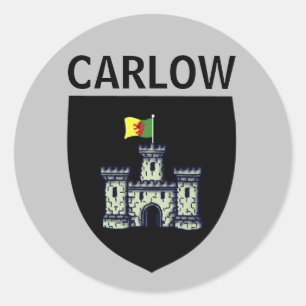 Wapenstaart van Carlow (stad), Ierland Ronde Sticker