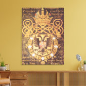 Wapenstaart van Charles V van het 23e hoofdstuk Canvas Afdruk (Insitu (Woonkamer))