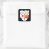 Wapenstaart van County Carlow, Ierland Vierkante Sticker (Tas)