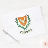 Wapenstaart van CYPRUS Ronde Sticker (Envelop)