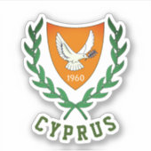Wapenstaart van CYPRUS Sticker (Voorkant)