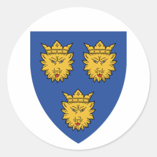 Wapenstaart van Dalmatia, Kroatië Ronde Sticker