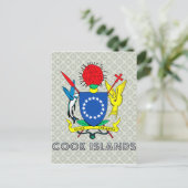 Wapenstaart van de Cookeilanden Briefkaart (Staand voorkant)