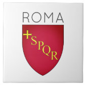 Wapenstaart van de stad Rome, Italië Tegeltje (Voorkant)