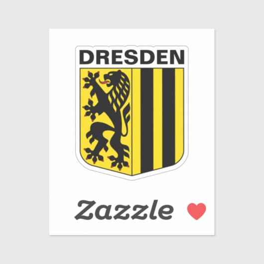 Wapenstaart van Dresden, Duitsland Sticker (Vel)