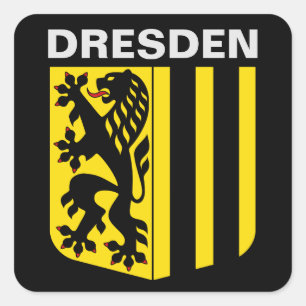 Wapenstaart van Dresden, Duitsland Vierkante Sticker