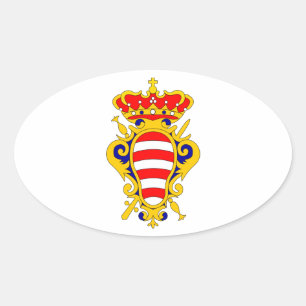 Wapenstaart van Dubrovnik - Kroatië Ovale Sticker