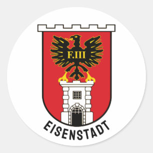 Wapenstaart van Eisenstadt - OOSTENRIJK Ronde Sticker