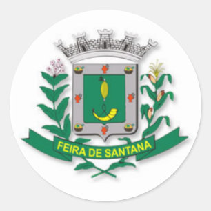 Wapenstaart van Feira de Santana (Bahia, Brazilië) Ronde Sticker