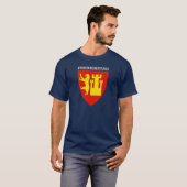 Wapenstaart van Fredrikstad, Noorwegen T-shirt (Voorkant volledig)
