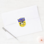 Wapenstaart van Gladsaxe, Denemarken Ronde Sticker (Envelop)