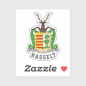 Wapenstaart van Hasselt, België Sticker (Vel)