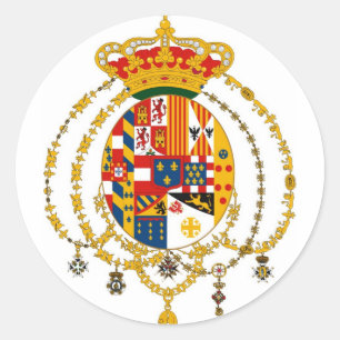 Wapenstaart van het Koninkrijk der twee Sicilië Ronde Sticker