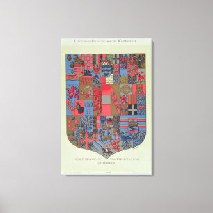 Wapenstaart van het Oostenrijks-Hongaarse rijk Canvas Afdruk