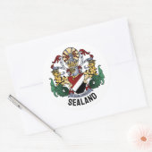 Wapenstaart van het Vorstendom Sealand Ronde Sticker (Envelop)