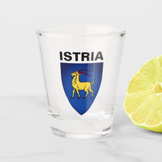 Wapenstaart van Istrië Shot Glas (Voorkant)