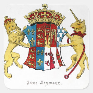 Wapenstaart van Jane Seymour Vierkante Sticker
