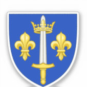 Wapenstaart van Jeanne d'Arc Sticker (Voorkant)