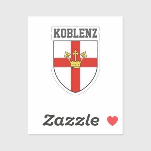 Wapenstaart van Koblenz, Duitsland Sticker (Vel)