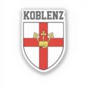 Wapenstaart van Koblenz, Duitsland Sticker (Voorkant)