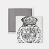 Wapenstaart van koningin Elizabeth I Magneet (Voorkant / Achterkant)