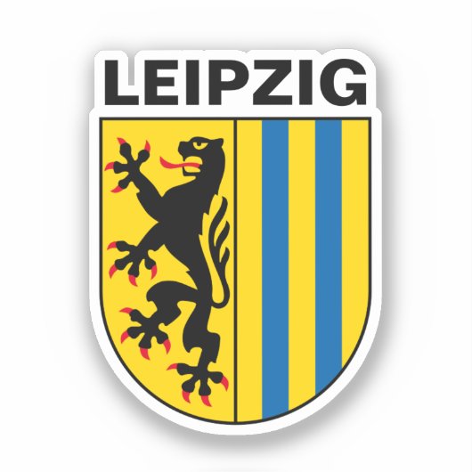 Wapenstaart van Leipzig, Duitsland Sticker (Voorkant)