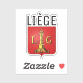 Wapenstaart van Luik, België Square Sticker (Vel)