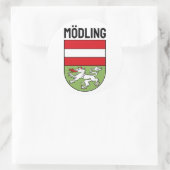 Wapenstaart van Mödling (OOSTENRIJK) Ronde Sticker (Tas)