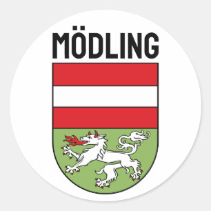 Wapenstaart van Mödling (OOSTENRIJK) Ronde Sticker