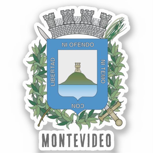 Wapenstaart van Montevideo, Uruguay Sticker (Voorkant)
