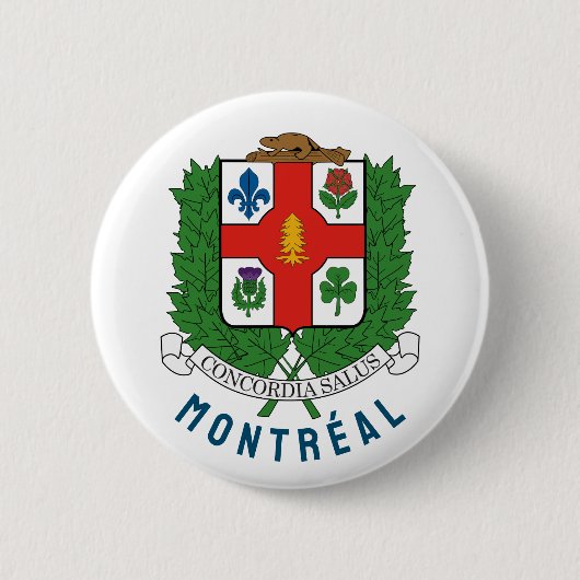 Wapenstaart van Montréal, CANADA Ronde Button 5,7 Cm (Voorkant)