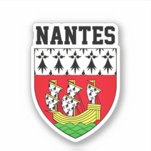 Wapenstaart van Nantes, Frankrijk Sticker