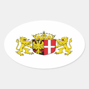 Wapenstaart van Neuss, Duitsland Ovale Sticker