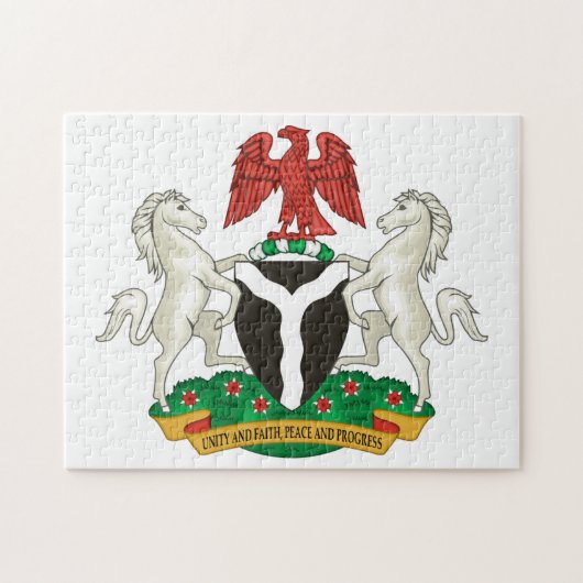 Wapenstaart van Nigeria Legpuzzel (Horizontaal)