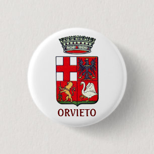 Wapenstaart van Orvieto, Italië Ronde Button 3,2 Cm