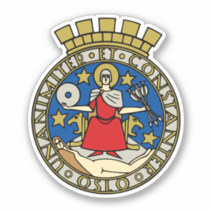Wapenstaart van Oslo, Noorwegen Sticker