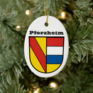 Wapenstaart van Pforzheim, Duitsland Keramisch Ornament