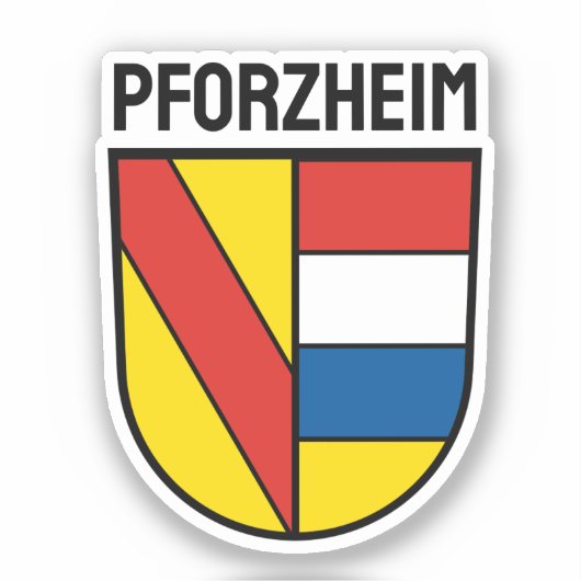 Wapenstaart van Pforzheim, Duitsland Sticker (Voorkant)