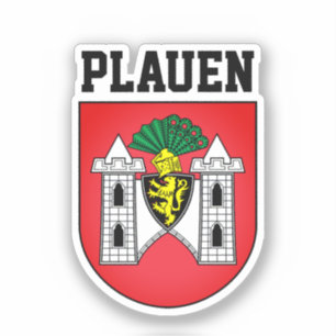 Wapenstaart van Plauen, Duitsland Sticker