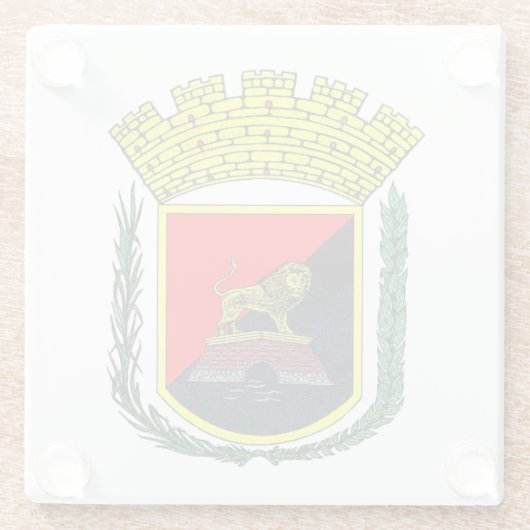 Wapenstaart van Ponce, Puerto Rico Glazen Onderzetter (Achterkant)