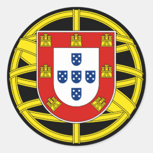 Wapenstaart van Portugal (Lesser Ca) Ronde Sticker