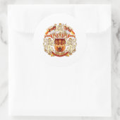 Wapenstaart van Praag Ronde Sticker (Tas)