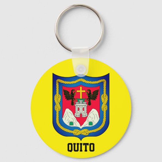 Wapenstaart van Quito, Ecuador Sleutelhanger (Voorkant)