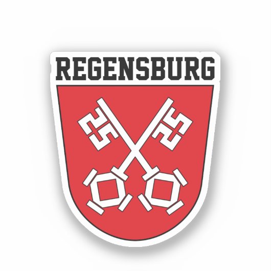 Wapenstaart van Regensburg, Duitsland Sticker (Voorkant)