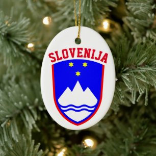 Wapenstaart van SLOVENIË Keramisch Ornament