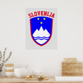 Wapenstaart van SLOVENIË Poster (Keuken)