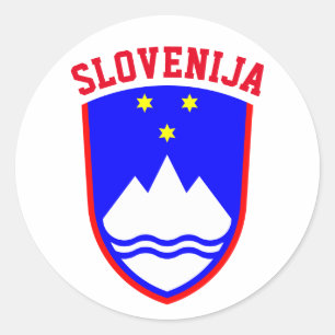 Wapenstaart van SLOVENIË Ronde Sticker