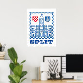 Wapenstaart van Split, Kroatië Poster (Thuiskantoor)